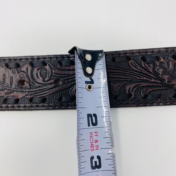 Idyllwind Women XL Boss Lady Buckle Brown Leather Western Hand Tooled Rodeo Belt